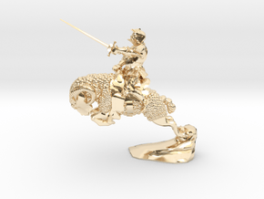 Ram Knight in 14k Gold Plated Brass
