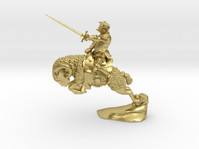 Ram Knight in Natural Brass