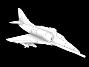 1:100 Scale A-4F Skyhawk (Loaded, Gear Up) in White Natural Versatile Plastic