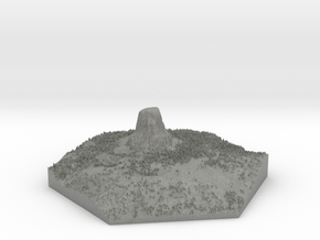 Devil's Tower - 3D National Park Stamp in Gray PA12