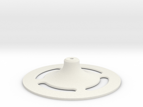 1.9 inch DIA base for 2mm rod in White Natural Versatile Plastic