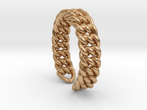 Links knot [sizable open ring] in Polished Bronze
