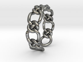 Knots - light model [open ring] in Polished Silver
