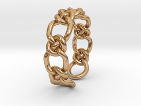 Knots - light model [open ring] in Polished Bronze