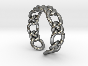 Knots - large model [open ring] in Polished Silver