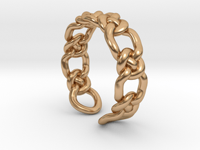 Knots - large model [open ring] in Polished Bronze