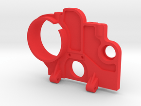 Hirobo Zerda Rear Right Bulkhead in Red Processed Versatile Plastic