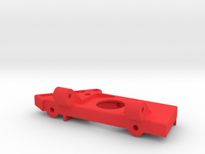Hirobo Zerda Front Left Bulkhead  in Red Processed Versatile Plastic