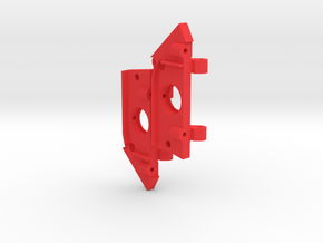 Hirobo Zerda Front Bulkhead Pair in Red Processed Versatile Plastic