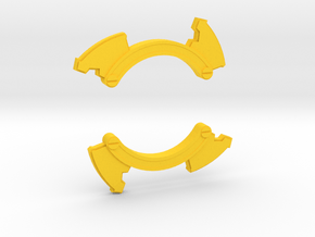Beyblade Gabriel/Ariel-2 support part in Yellow Processed Versatile Plastic