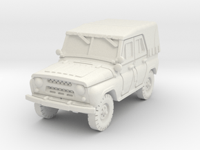 UAZ-469 mid (closed) 1/87 in White Natural Versatile Plastic