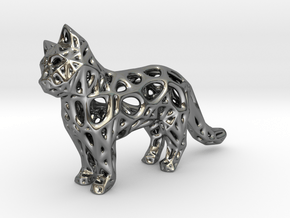 Mina the Cat in Fine Detail Polished Silver