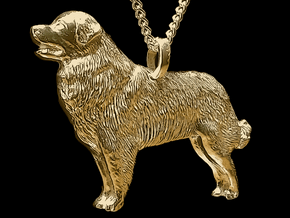 Leonberger Profile Pendant in 14K Yellow Gold