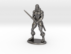 Conan the Barbarian Miniature in Polished Nickel Steel: 28mm