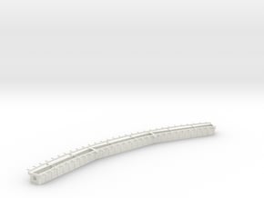 NYC Subway Highline Inner Right Curve 45° N scale in White Natural Versatile Plastic