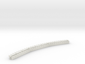 NYC Subway Highline Outer Right Curve 45° N scale in White Natural Versatile Plastic