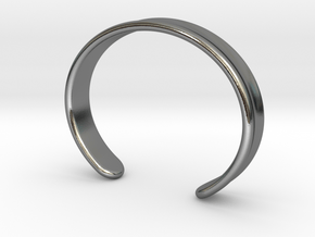 Inflection Concave Cuff in Polished Silver: Large