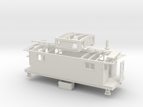 HO LIRR ACF Wood Cabin Car Type N52A: As Built in White Natural Versatile Plastic