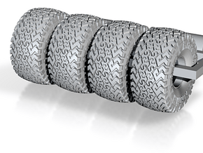 1/64 40_18.5R15 MT Baja Belt tires rims x 4 in Tan Fine Detail Plastic