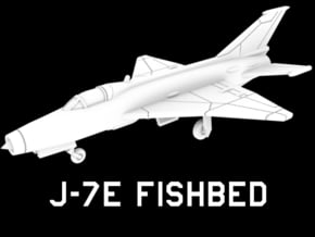 J-7E Fishbed (Clean) in White Natural Versatile Plastic: 1:200