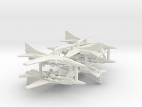 MiG-23M Flogger (Loaded, Wings Out) in White Natural Versatile Plastic: 1:700