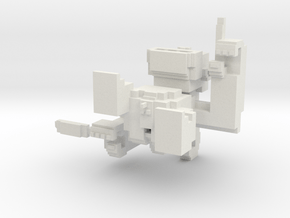 Medium Pixel Monkey in White Natural Versatile Plastic