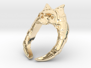 Ashoka Tano skull ring in 14k Gold Plated Brass: 10 / 61.5