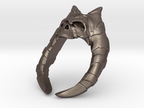 Ashoka Tano skull ring in Polished Bronzed-Silver Steel: 10 / 61.5