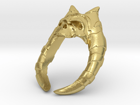 Ashoka Tano skull ring in Natural Brass: 10 / 61.5