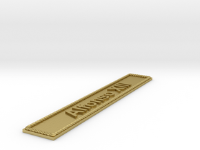 Nameplate Alfonso XIII in Natural Brass