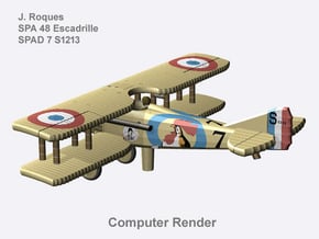 Jacques Roques SPAD 7 (full color) in Natural Full Color Nylon 12 (MJF)