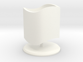 Ambiguous Cylinder with Stand (updated version) in White Smooth Versatile Plastic