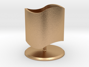 Ambiguous Cylinder with Stand (updated version) in Natural Bronze