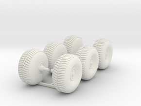 Moon Buggy Wheels - 6 in White Natural Versatile Plastic