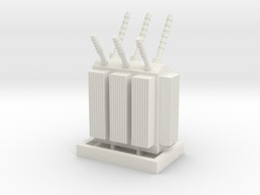 Power Transformer Z scale in White Natural Versatile Plastic