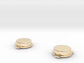 AGS A/B buttons in 14K Yellow Gold