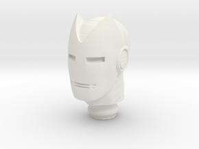 Mego Iron Man Horned Helmet WGSH 1:9 Scale Head in White Natural Versatile Plastic