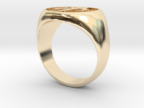 Mandalorian Crest ring in 14K Yellow Gold: 10 / 61.5