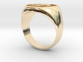Mandalorian Crest ring in 14k Gold Plated Brass: 10 / 61.5