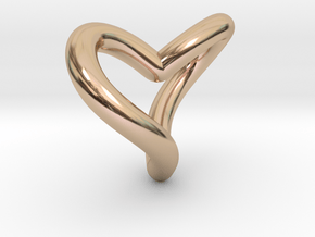 Heart Necklace in 14k Rose Gold Plated Brass