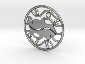 Zodiac -Water Signs- Pisces  in Natural Silver