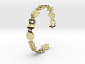 Bitcoin bracelet in 18k Gold Plated Brass