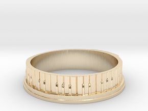 Piano ring in 14K Yellow Gold