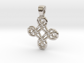 Cross [pendant] in Rhodium Plated Brass