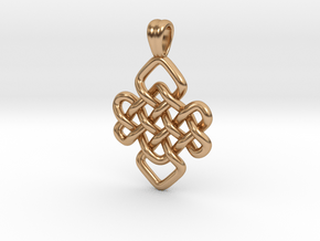 Flat knot [pendant] in Polished Bronze