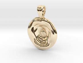 Flower [pendant] in 14k Gold Plated Brass