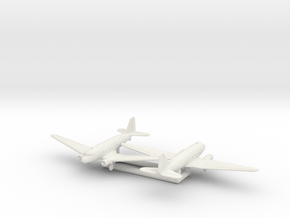 DC-3/C-47 Skytrain (WW2) in White Natural Versatile Plastic: 6mm