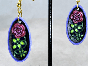 Rose Earrings in Standard High Definition Full Color