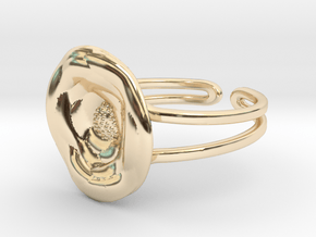 Flower [open ring] in 14K Yellow Gold