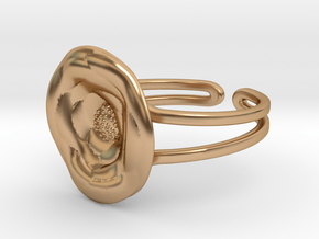Flower [open ring] in Polished Bronze